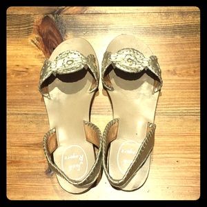 Jack Rogers Gold Sandals